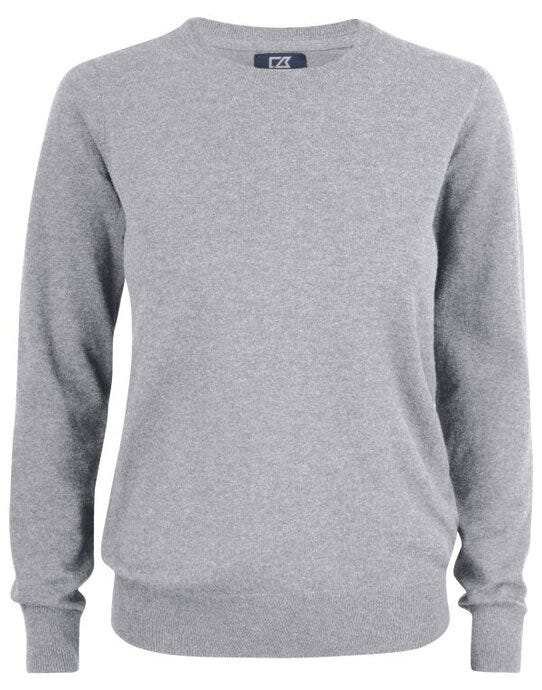 Oakville Crewneck Women - CB355417 - Grey Melange - Customisable Knitwear