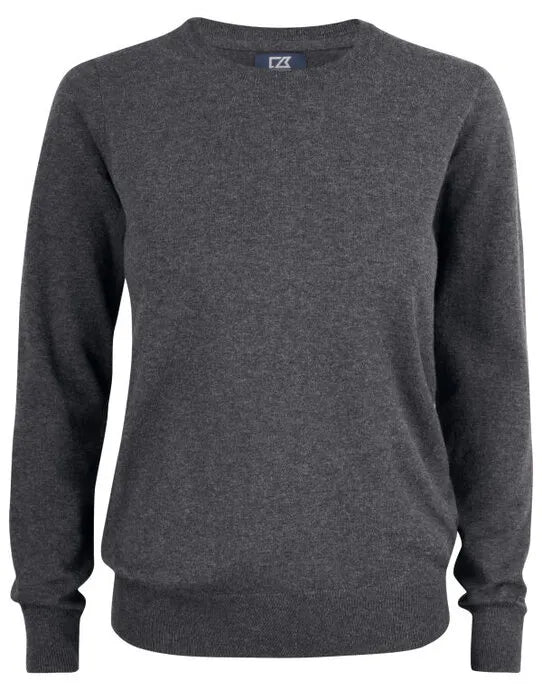 Cutter &amp; Buck - Oakville Crewneck Women - Anthracite Melange - Customisable Knitwear