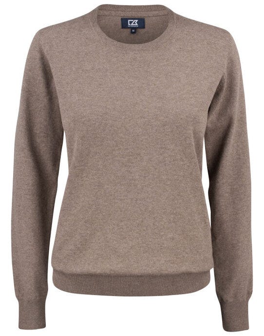 Oakville Crewneck Women - CB355417 - Nougat Melange - Customisable Knitwear