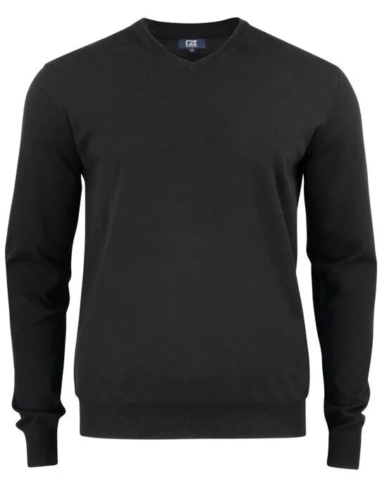 Cutter &amp; Buck - Oakville V-neck Men - Black - Customisable Knitwear