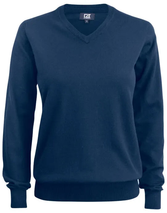 Oakville Vneck Women - CB355419 - Dark Navy - Customisable Knitwear