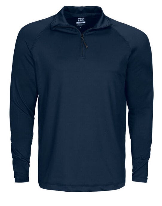 Cutter &amp; Buck C&amp;B Coos Bay Half Zip - CB358400 - Dark Navy - Customisable Mens Sportswear