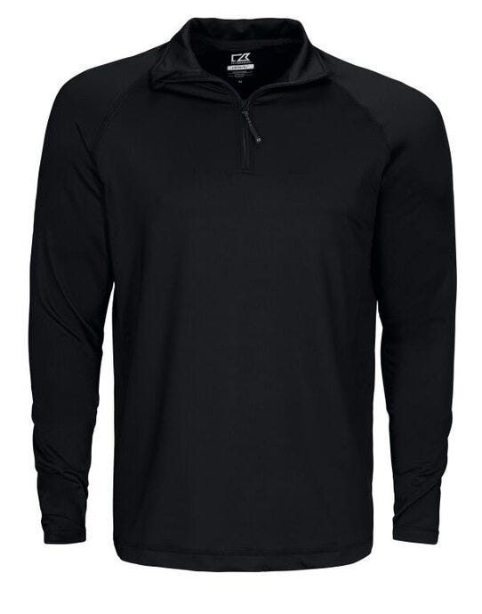 Cutter &amp; Buck C&amp;B Coos Bay Half Zip - CB358400 - Black - Customisable Mens Sportswear