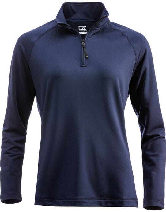 Cutter &amp; Buck C&amp;B Ladies Coos Bay Half Zip - CB358401 - Dark Navy - Customisable Ladies Sportswear