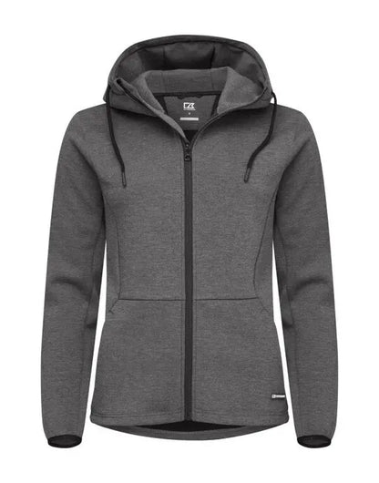 Cutter &amp; Buck - Pemberton Hood Full Zip Women - Anthracite Melange - Customisable Sweatshirts And Hoodies