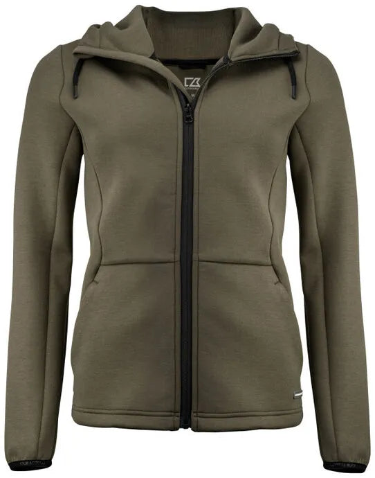 Cutter &amp; Buck - Pemberton Hood Full Zip Women - Ivy Green - Customisable Sweatshirts And Hoodies