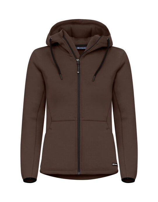 Pemberton Hood Full Zip Women - CB358419 - Dark Mocca - Customisable Sweatshirts And Hoodies