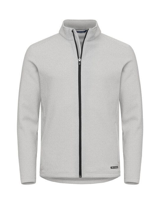 Cutter &amp; Buck C&amp;B Hunts Point Fleece Full Zip - CB358432 - Silver - Customisable Mens Fleeces