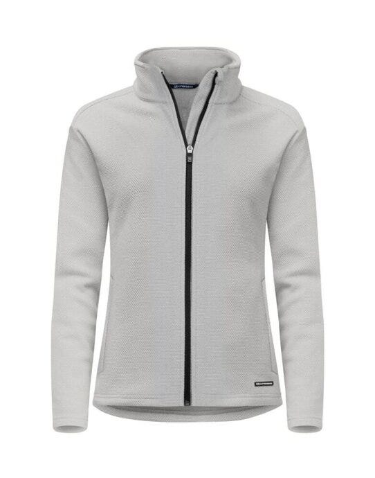 Cutter &amp; Buck C&amp;B Hunts Point Fleece FZ Women - CB358433 - Silver - Customisable Ladies Fleeces