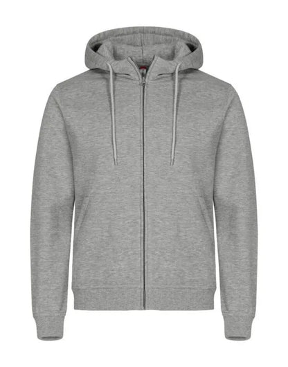 Clique Miami Full Zip Hoody Cq0201034 - Grey Melange S - Customisable SWEATSHIRTS AND HOODIES