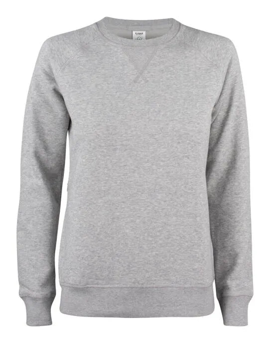 Clique Ladies Premium Occ Roundneck Cq021001 - Grey Melange M - Customisable SWEATSHIRTS AND HOODIES