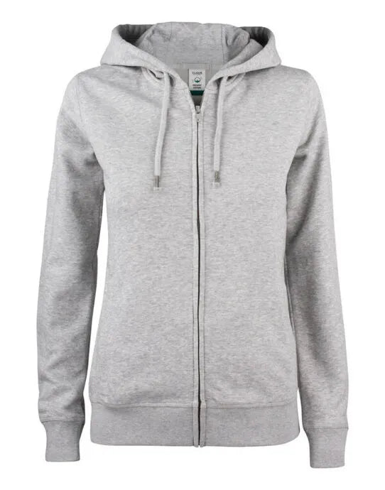 Clique Ladies Premium Oc Full Zip Hoody Cq021005 - Grey Melange XL - Customisable SWEATSHIRTS AND HOODIES