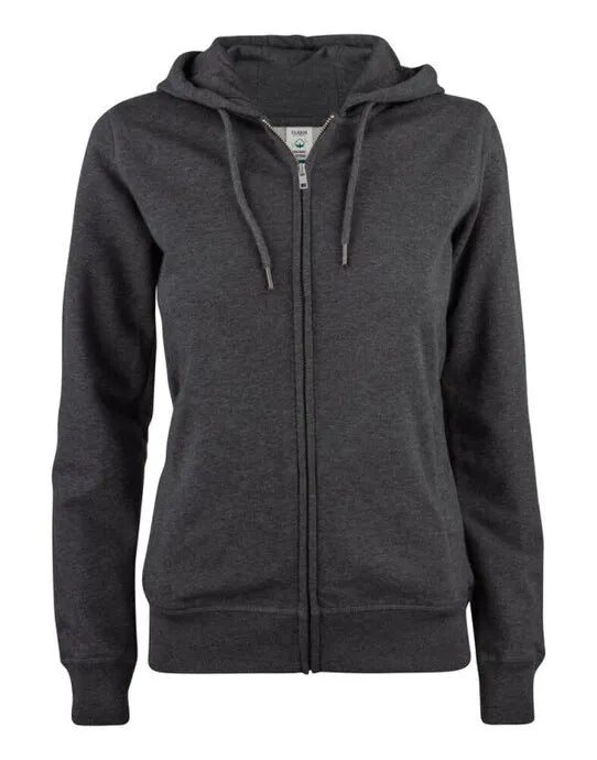 Clique Ladies Premium Oc Full Zip Hoody Cq021005 - Anthracite Melange M - Customisable SWEATSHIRTS AND HOODIES