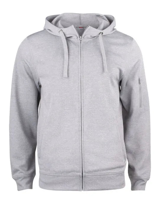 Clique Basic Active Full Zip Hoody Cq021014 - Grey Melange L - Customisable SWEATSHIRTS AND HOODIES