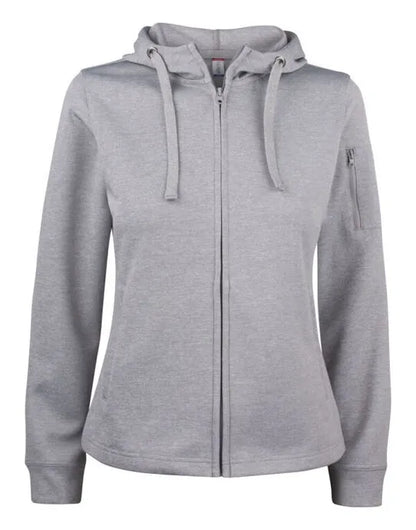 Clique Ladies Basic Active Fz Hoody Cq021015 - Grey Melange L - Customisable SWEATSHIRTS AND HOODIES