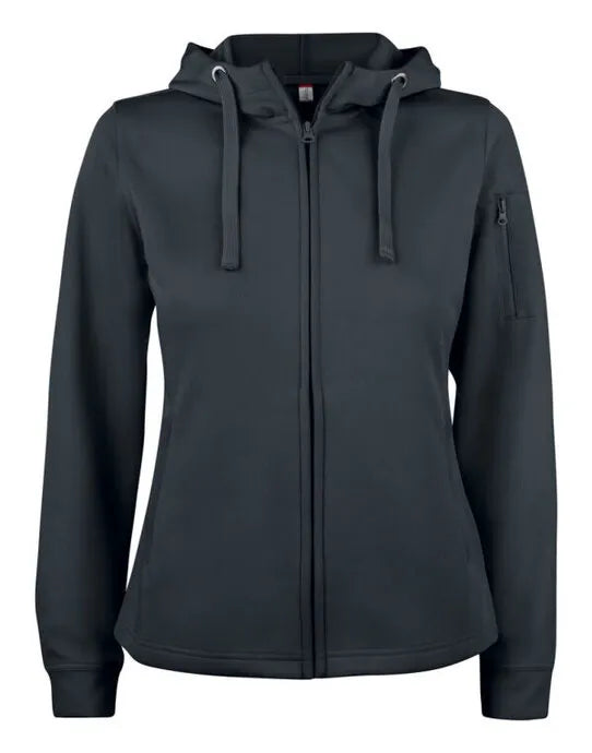 Clique Ladies Basic Active Fz Hoody Cq021015 - Black XS - Customisable SWEATSHIRTS AND HOODIES