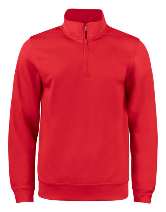 Clique Basic Active Half Zip Junior Cq021072 - Red 6-8 - Customisable SWEATSHIRTS AND HOODIES