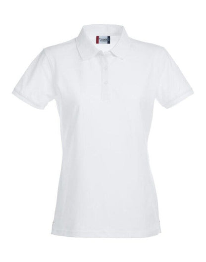Clique Ladies Stretch Premium Polo Cq028241 - White L - Customisable POLO SHIRTS