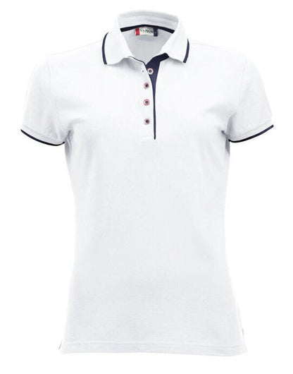 Clique Ladies Seattle Cq028243 - White S - Customisable POLO SHIRTS