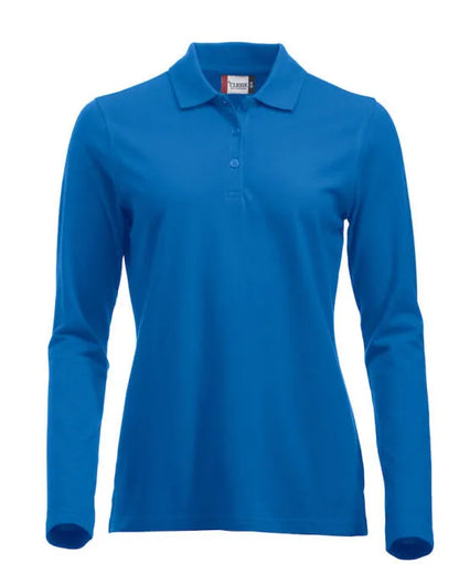 Clique - Long Sleeve Classic Marion - Royal Blue - Customisable POLO SHIRTS