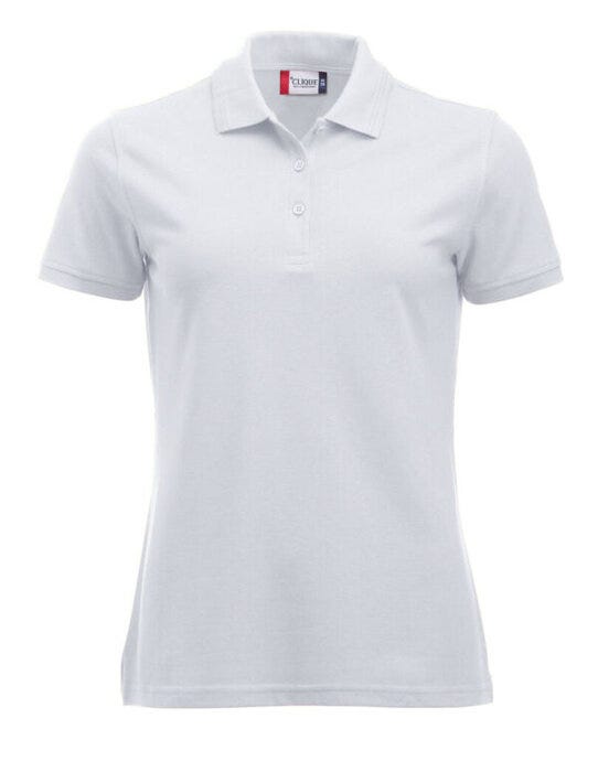 Clique Ladies Manhattan Cq028251 - White XL - Customisable POLO SHIRTS