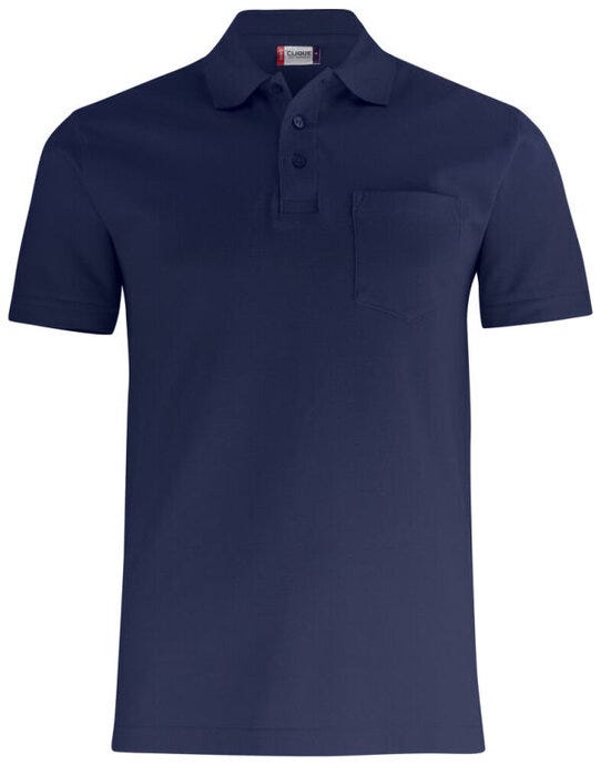 Clique Basic Polo With Pocket Cq028255 - Dark Navy L - Customisable POLO SHIRTS