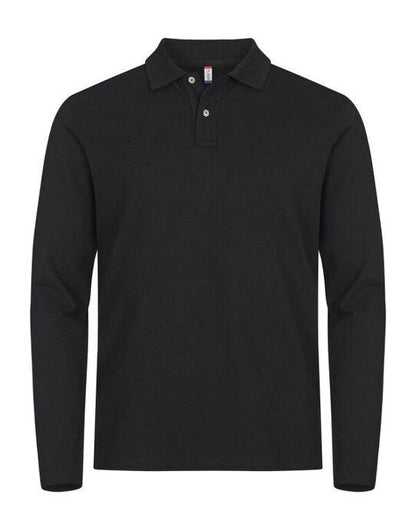 Clique Stretch Premium L/S Polo Cq028262 - Black 3XL - Customisable POLO SHIRTS