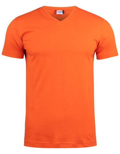 Clique Basic T V Neck Cq029035 - Blood Orange 3XL - Customisable T-SHIRTS