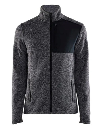 Craft Mens ADV Explore Heavy Fleece Jacket cr1912218 - Black Melange - Customisable Outerwear