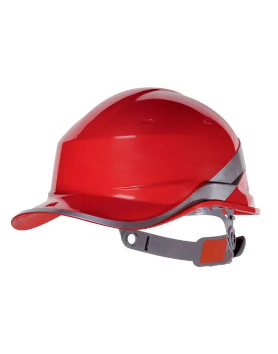 Delta Plus Hi Vis Baseball Safety Helmet diamond - Red O S - Customisable Helmets