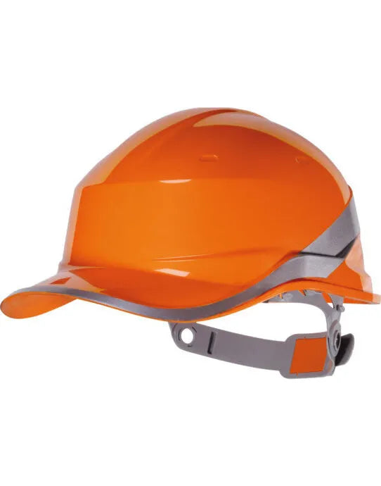 Delta Plus Hi Vis Baseball Safety Helmet diamond - Orange O S - Customisable Helmets