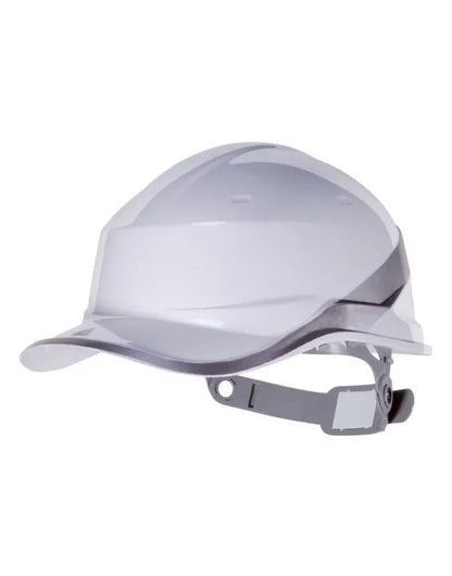 Delta Plus Hi Vis Baseball Safety Helmet diamond - White O S - Customisable Helmets