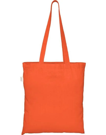 EcoTote 100% Recycled Cotton Tote Bag ECO001 - Orange O S - Customisable Bags