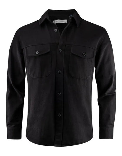 James Harvest Highwoods Unisex Overshirt HAR2111040 - Black - Customisable Shirts