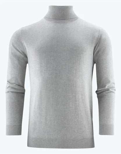 James Harvest Ashland Turtle Neck Knit HAR2112513 - Grey Melange - Customisable Sweatshirts