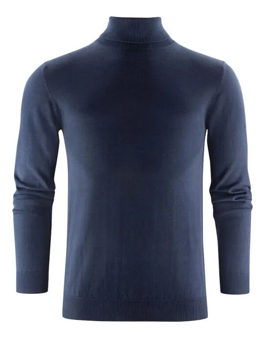 James Harvest Ashland Turtle Neck Knit HAR2112513 - Navy - Customisable Sweatshirts