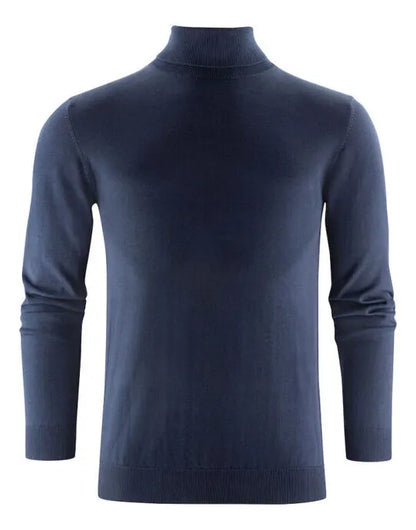 James Harvest Ashland Turtle Neck Knit HAR2112513 - Navy - Customisable Sweatshirts