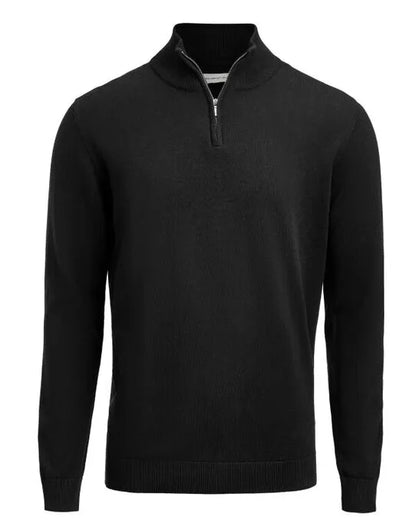 James Harvest Ashland 1/2 Zip Sweater HAR2112515 - Black - Customisable Sweatshirts