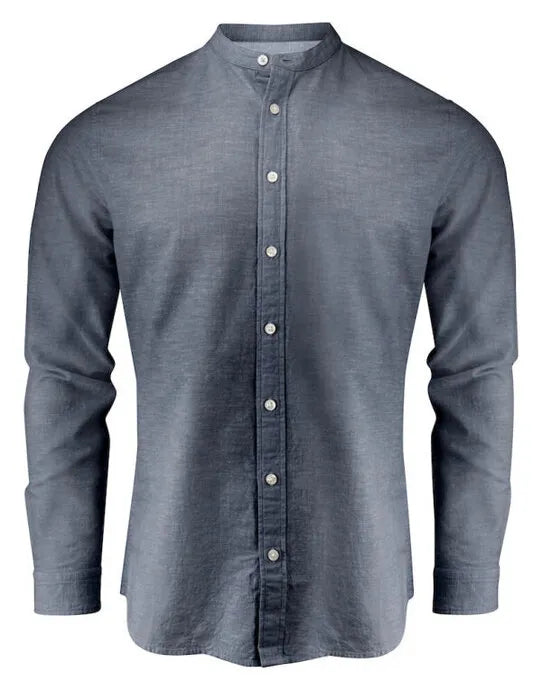 James Harvest Townsend Linen-Blend Shirt HAR2113041 - - Customisable Sweatshirts