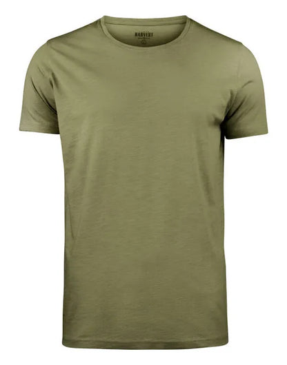 James Harvest Twoville Crew Neck T Shirt HAR2114005 - Moss Green - Customisable T-Shirt