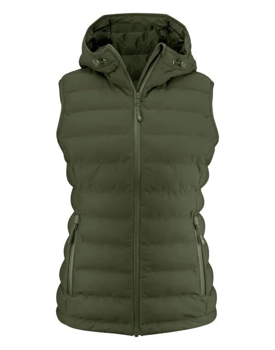 James Harvest Woodlake H Ladies Vest har2121046 - Moss Green - Customisable Outerwear