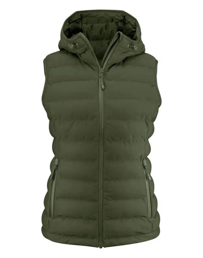 James Harvest Woodlake H Ladies Vest har2121046 - Moss Green - Customisable Outerwear