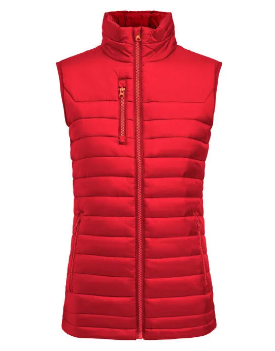 James Harvest Ladies Meadows Vest HAR2121053 - Red - Customisable Hoodies