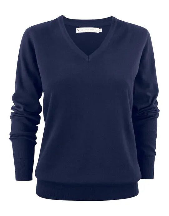 James Harvest Ashland V Neck Ladies Knit HAR2122505 - Navy - Customisable Sweatshirts
