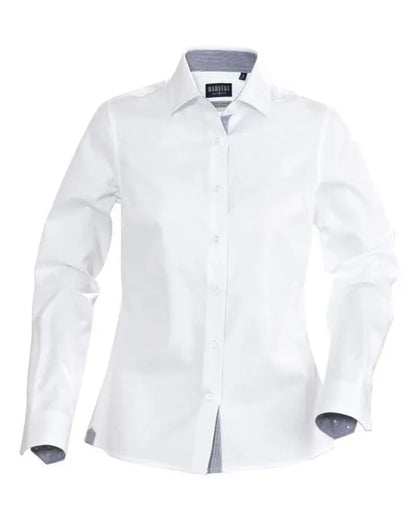 James Harvest Ladies Baltimore Shirt HAR2123020 - White - Customisable Shirts
