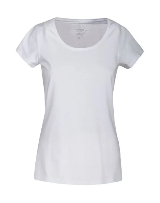 James Harvest Twoville Ladies T Shirt HAR2124005 - White - Customisable T-Shirt