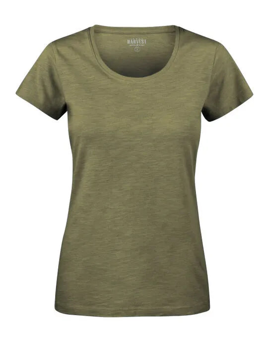 James Harvest Twoville Ladies T Shirt HAR2124005 - Moss Green - Customisable T-Shirt