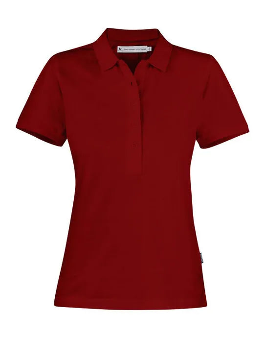James Harvest Neptune Ladies Polo HAR2125033 - Dark Red - Customisable Polos