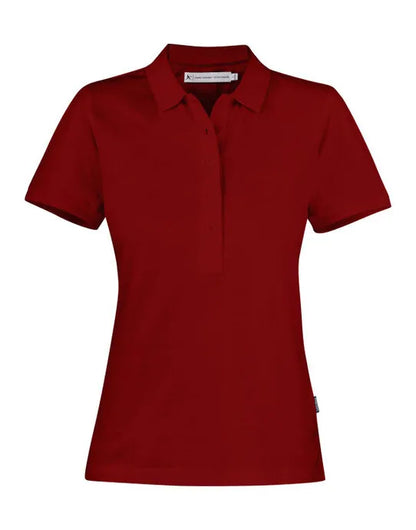 James Harvest Neptune Ladies Polo HAR2125033 - Dark Red - Customisable Polos