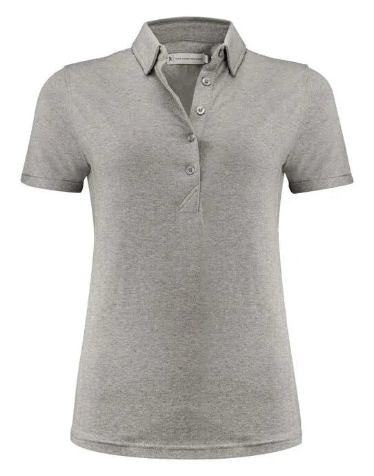 James Harvest American Ladies Polo HAR2125038 - Grey Melange - Customisable Polos